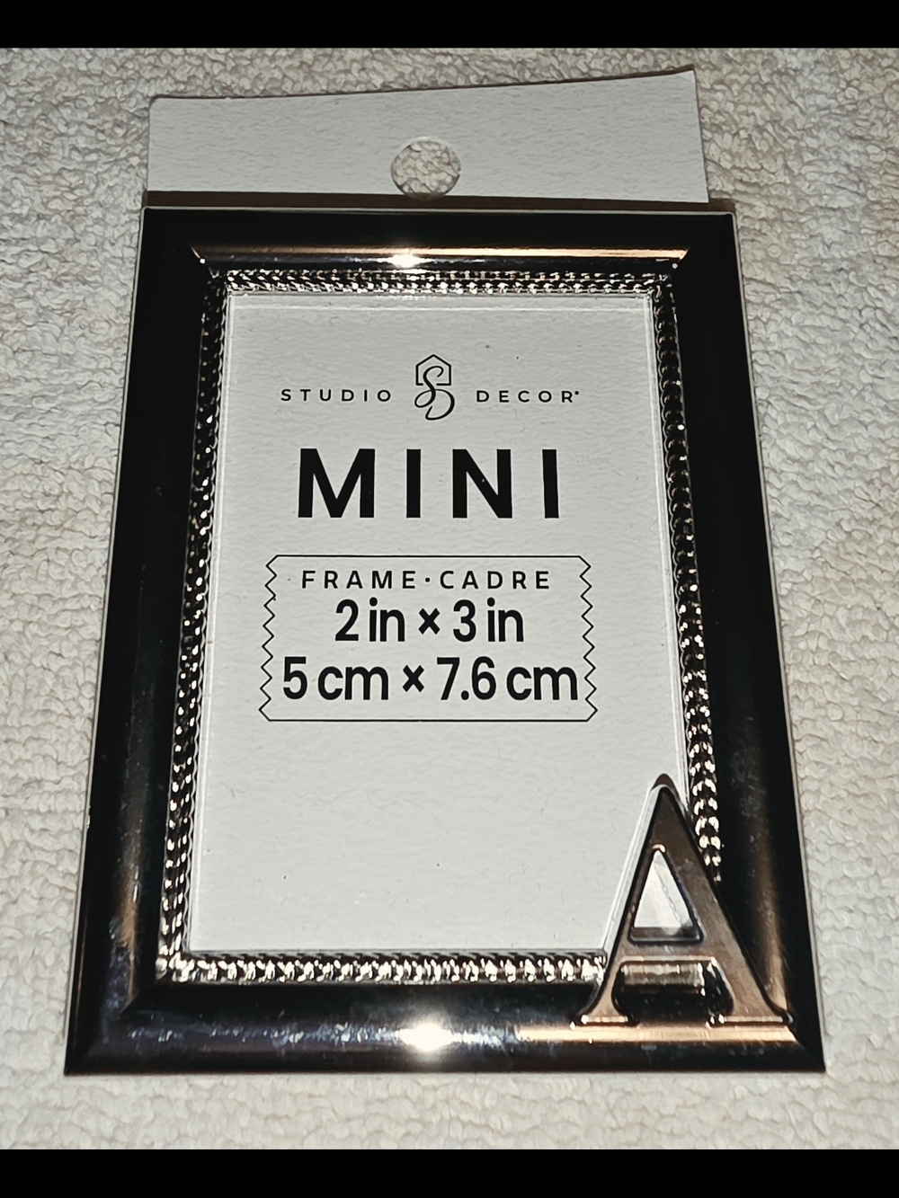 Studio Decor Silver Mini Picture Frame with A Accent